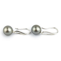 Light Silvery 11.5mm Teardrop Hook Dangles on Sterling Silver