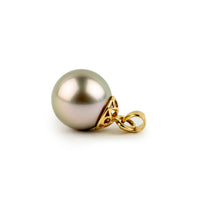 Pastel Pink 10.4mm Tahitian Pearl Filigree Pendant