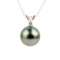 Cotton Candy Pink 9mm Tahitian Pearl I'a Necklace on Sterling Silver