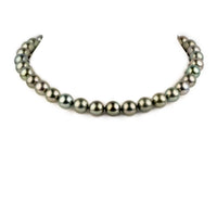 Seaglass Green 10.8-11.9mm Tahitian Pearl Choker Strand