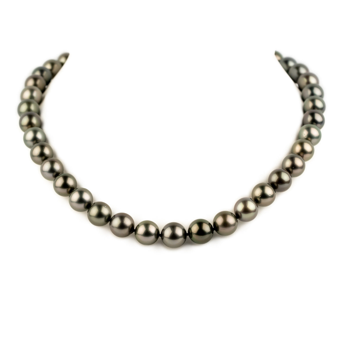 Pink Chrome 10.9-12.8mm Tahitian Pearl Strand