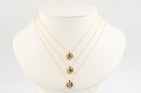 Gold Heart Tahitian Pearl Keshi Necklace