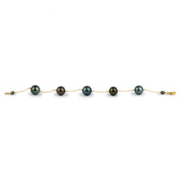 Indigo Chocolate Tin-Cup Tahitian Pearl Bracelet on 14/20 Gold Filled
