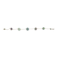 Lilac Garden Tahitian Pearl Tin Cup Bracelet on 14k White Gold