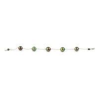 Rainforest Sunset Tahitian Pearl Tin Cup Bracelet on 14k White Gold