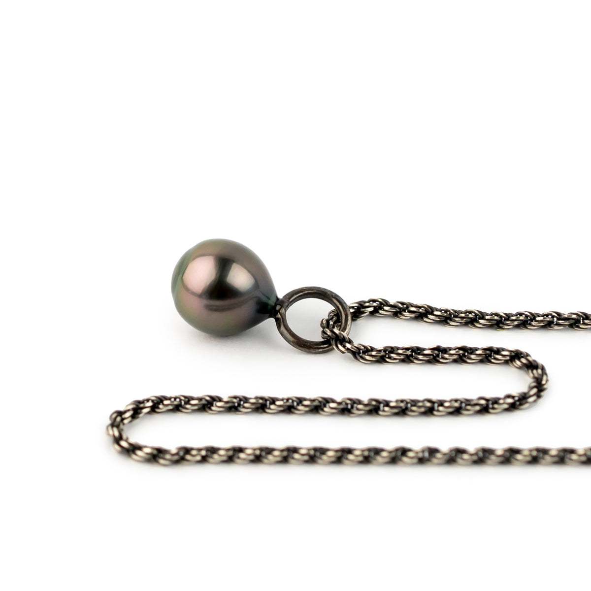 Sundown 10.2mm Tahitian Pearl Argent Necklace on Sterling Silver