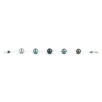 Dusky Lavender Blue Tahitian Pearl Tin Cup Bracelet on Sterling Silver