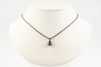 Sundown 10.2mm Tahitian Pearl Argent Necklace on Sterling Silver