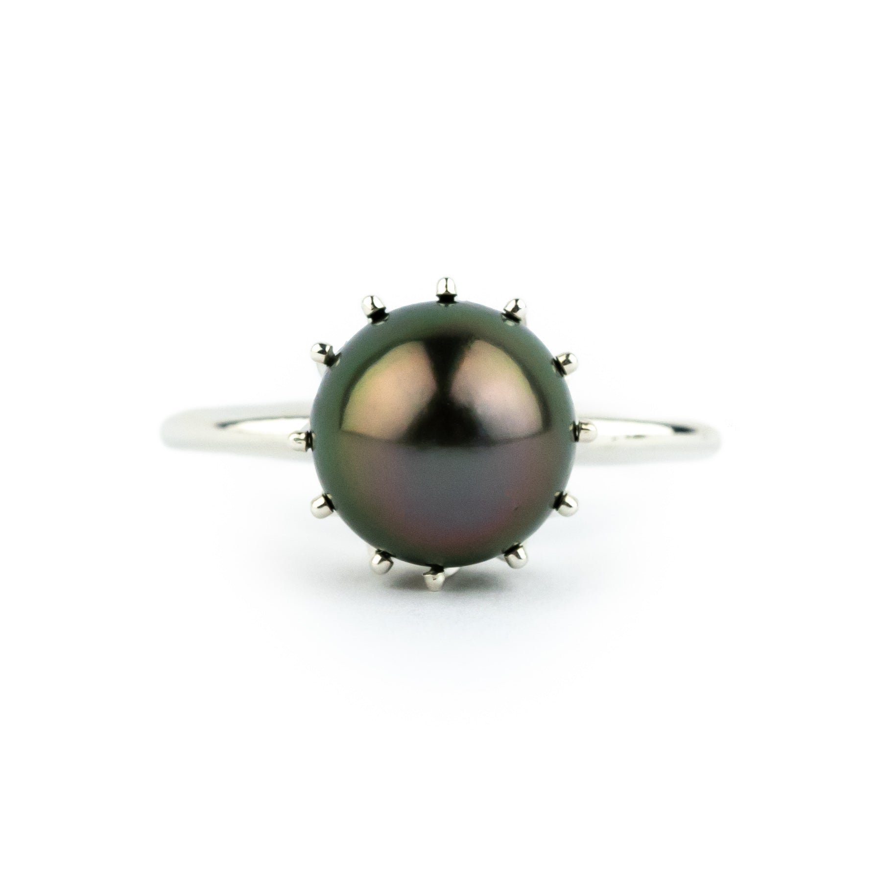 Royal Plum Peacock Tahitian Pearl Ring