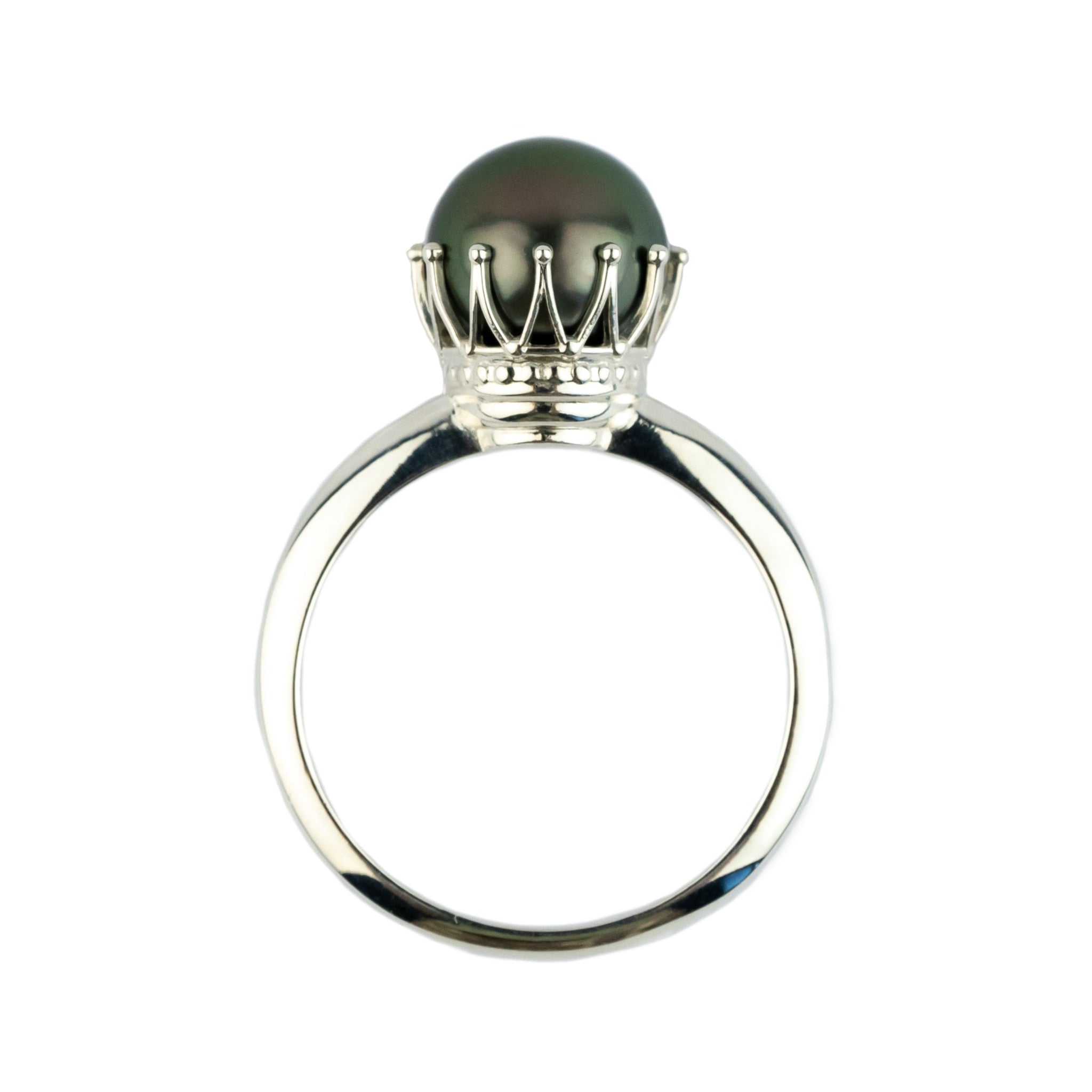 Royal Plum Peacock Tahitian Pearl Ring