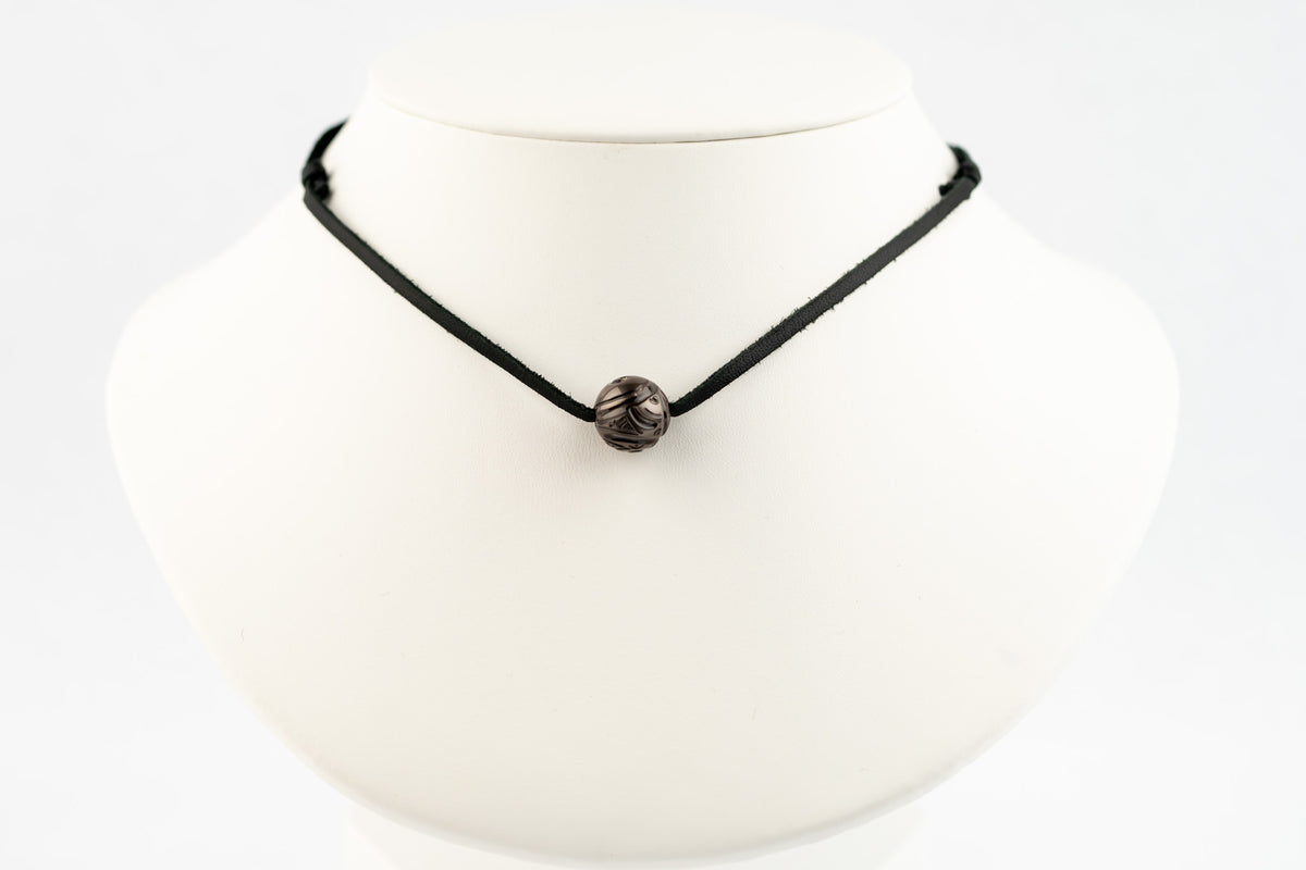 Carved Chocolate Bronze 14mm Super Mana Necklace