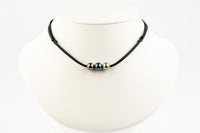 Flashy Indigo Pink 9.6-10mm Triple Eimeo Mana Necklace