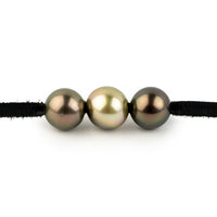 Champagne & Chocolate 9.1-9.7mm Triple Eimeo Mana Necklace