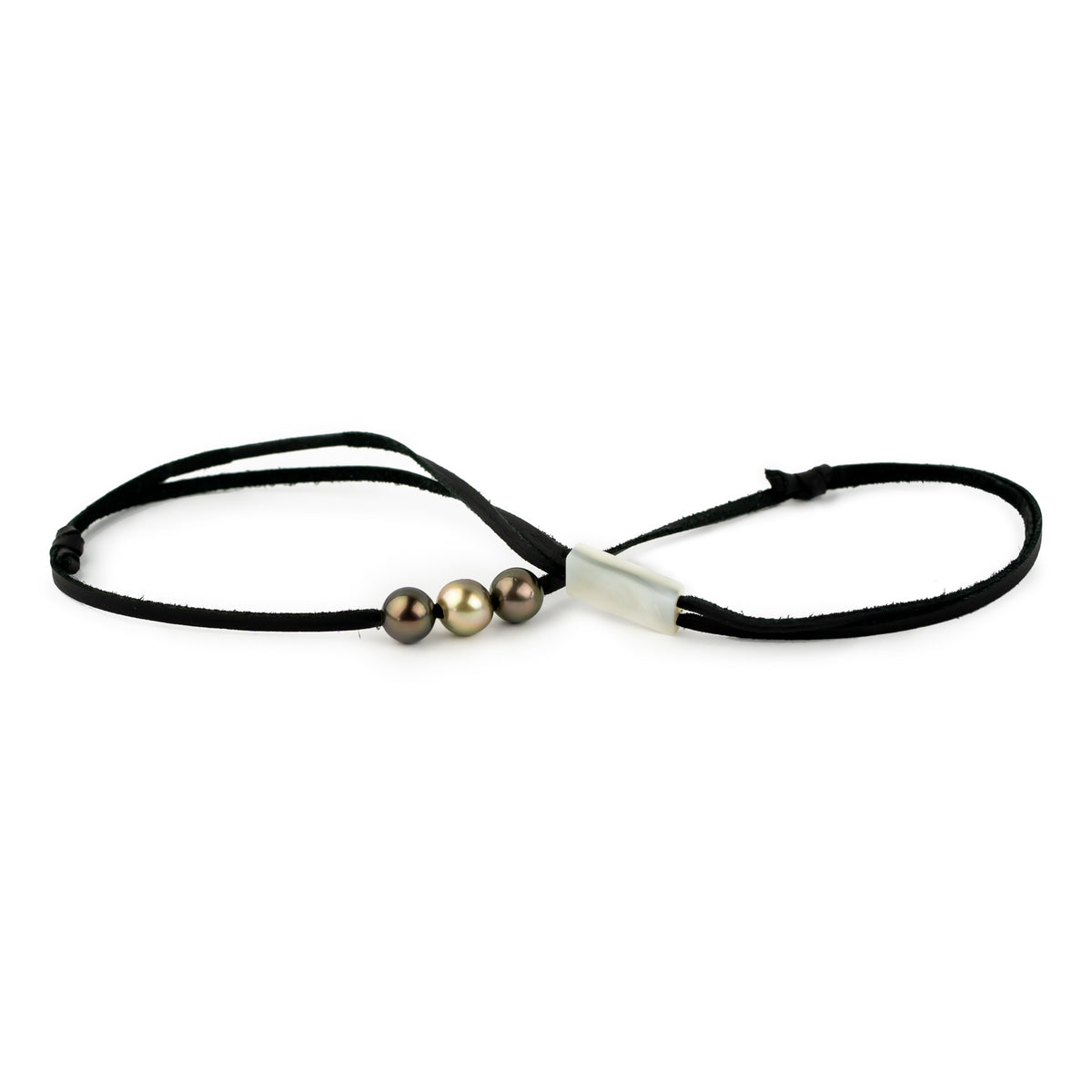 Champagne & Chocolate 9.1-9.7mm Triple Eimeo Mana Necklace