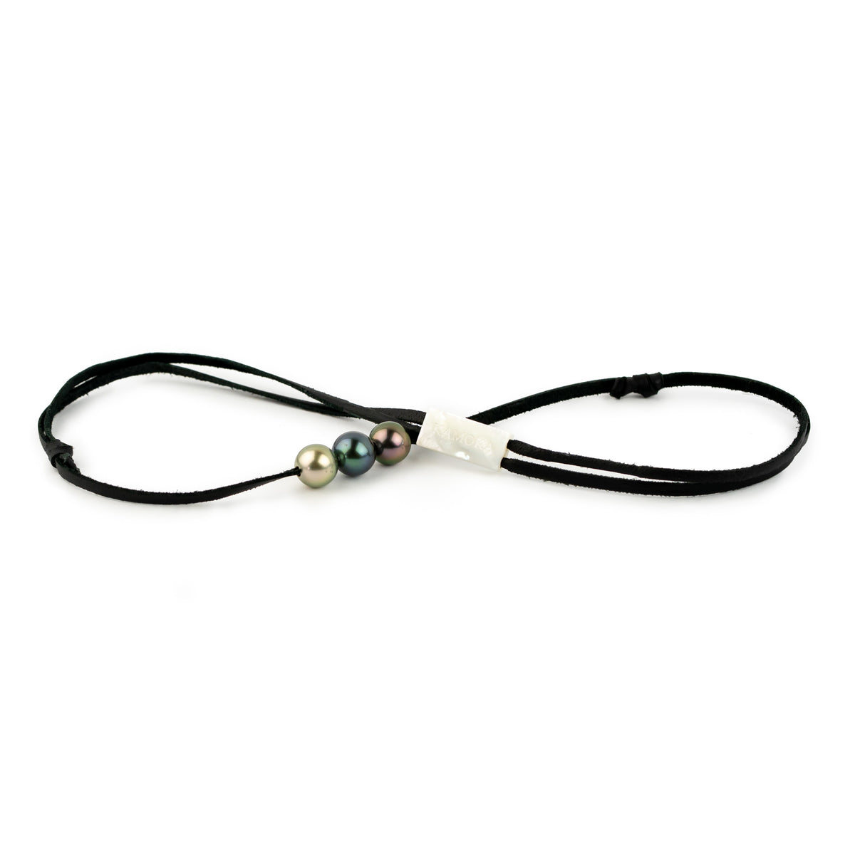 Flashy Indigo Pink 9.6-10mm Triple Eimeo Mana Necklace