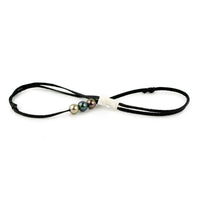 Flashy Indigo Pink 9.6-10mm Triple Eimeo Mana Necklace