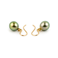 Bright Chartreuse Tahitian Pearl Dangles on 14/20 Gold-Filled