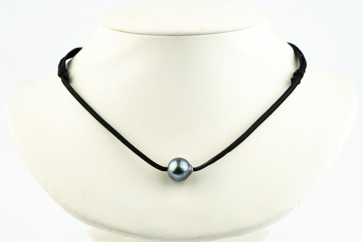Sky Blue Circled 12.3mm Super Mana Necklace