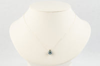 Azure Skies 9mm Tahitian Pearl I'a Necklace on Sterling Silver