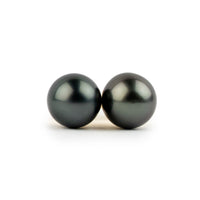 Eclipse Black 8-8.8mm Tahitian Pearl Stud Earrings