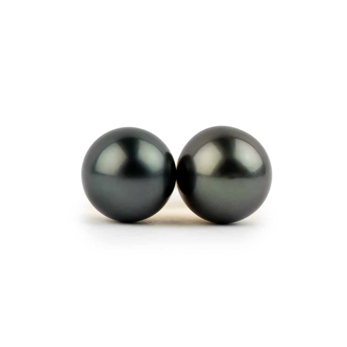 Eclipse Black 8-8.8mm Tahitian Pearl Stud Earrings