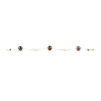 Fuchsia Green Tiaré Tahitian Pearl Tin Cup Bracelet on Sterling Silver