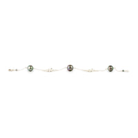 Prismatic Pinks Tiaré Tahitian Pearl Tin Cup Bracelet on Sterling Silver