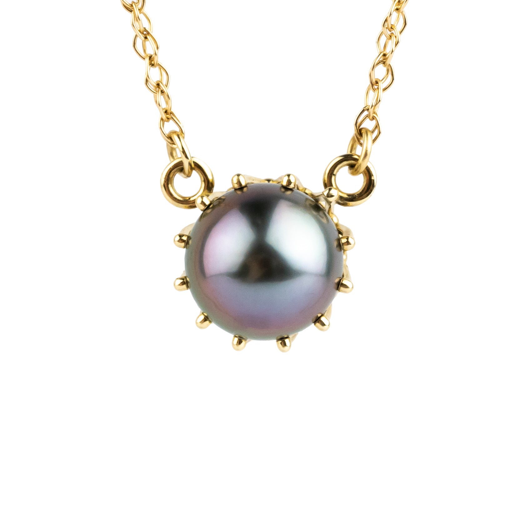 Royal Lavender Blue Tahitian Pearl Necklace