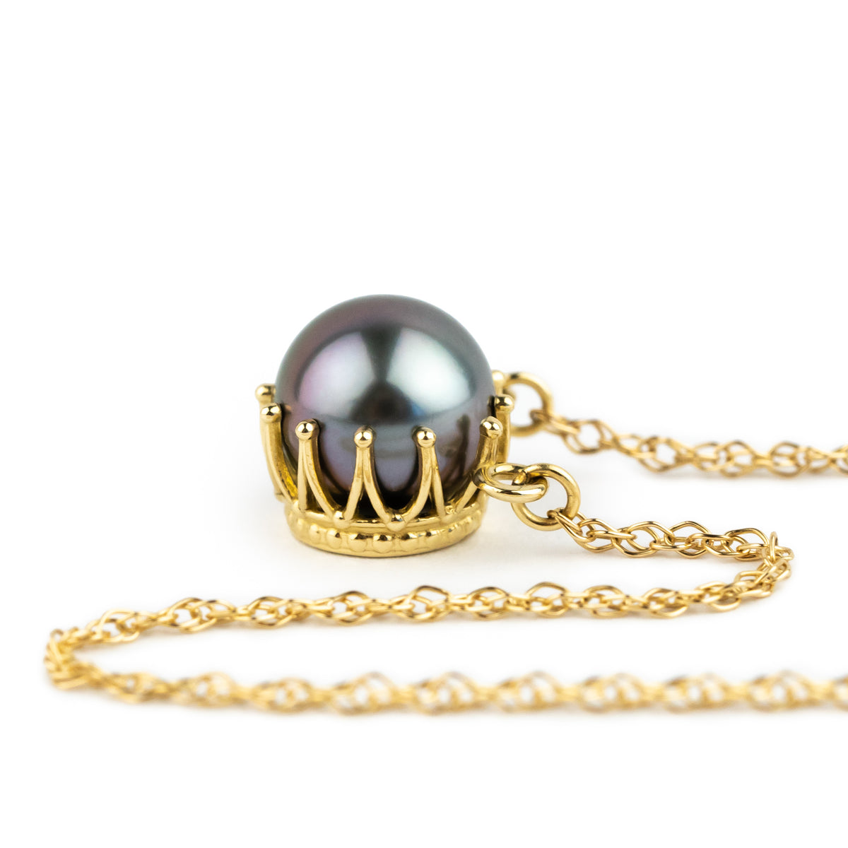 Royal Lavender Blue Tahitian Pearl Necklace