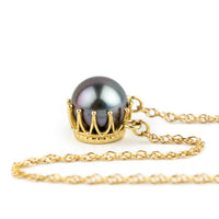 Royal Lavender Blue Tahitian Pearl Necklace