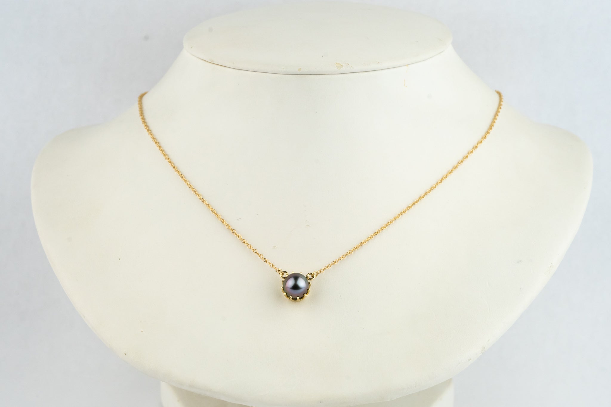 Royal Lavender Blue Tahitian Pearl Necklace