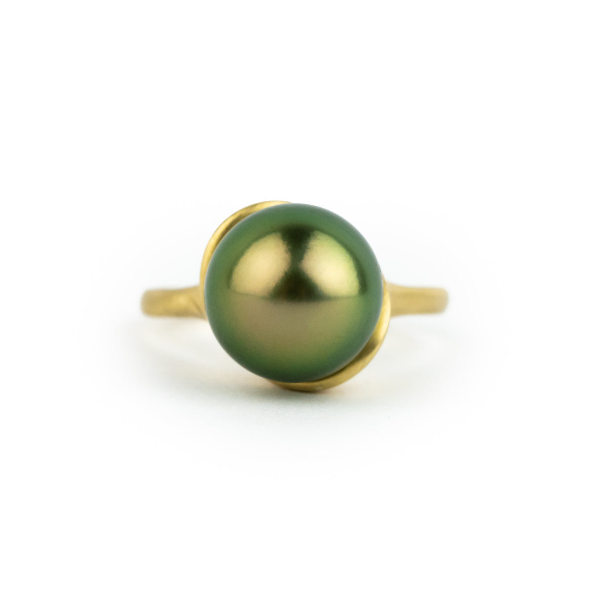 Golden Green Tahitian Pearl Alizé Ring