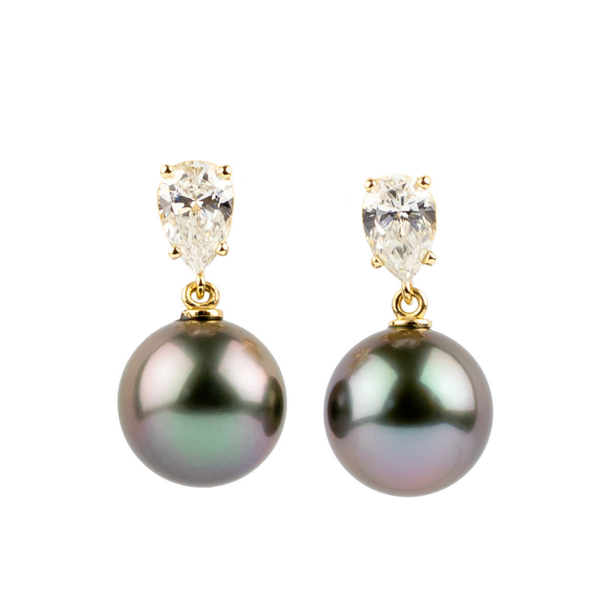 Tahitian Pearl & Diamond Sirène Earrings