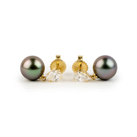 Tahitian Pearl & Diamond Sirène Earrings