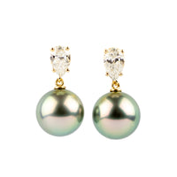 Tahitian Pearl & Diamond Sirène Earrings