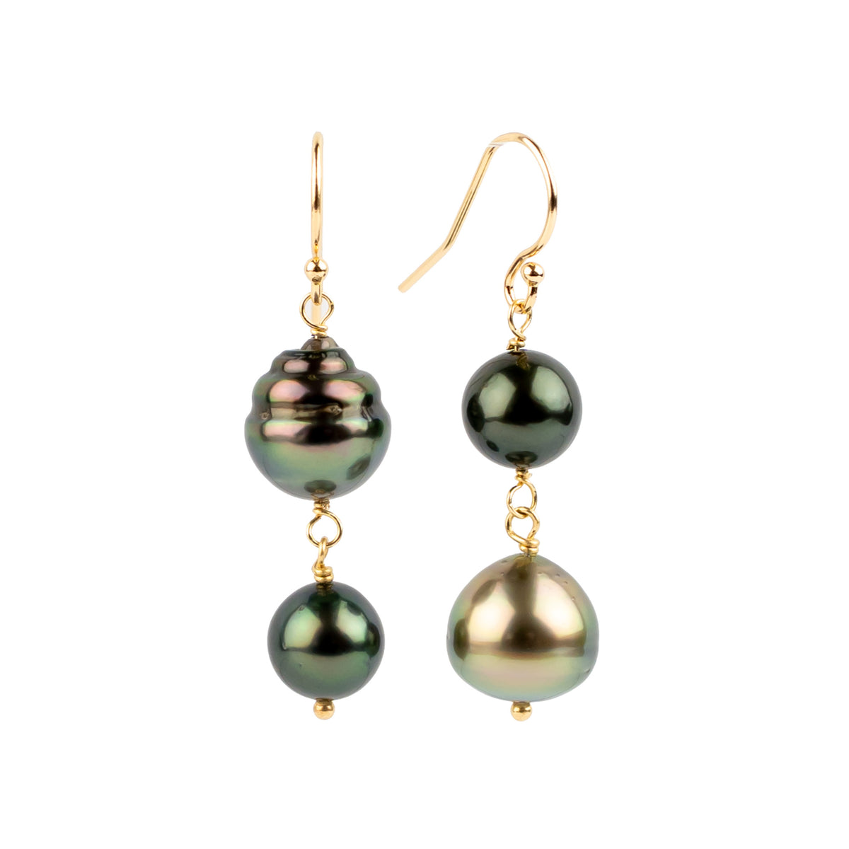 Whimsical Tahitian Pearl Earrings