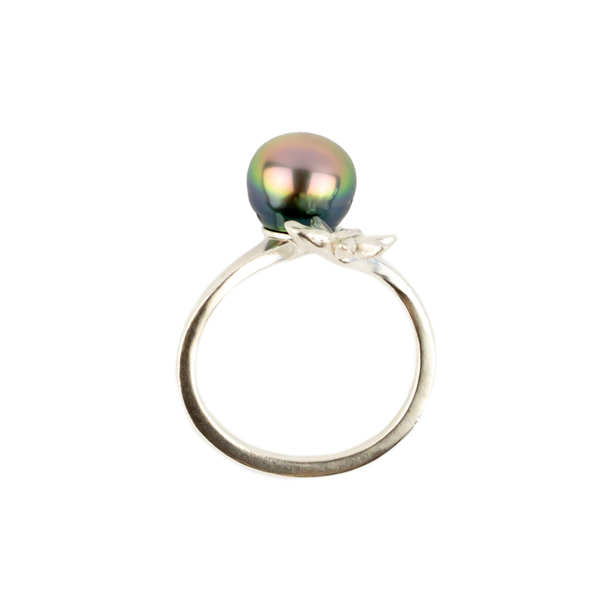 Electric Pink Tiaré Sterling Silver Tahitian Pearl Ring
