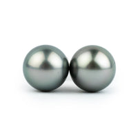 Silvery Lavender Blue 10mm Statement Pearl Stud Earrings