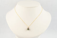 Hot Pink Rainbow Tahitian Pearl & Diamond Éclat Necklace on 14KYG