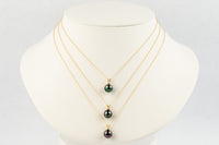 Purple Eclipse Tahitian Pearl & Diamond Étoile Necklace on 10K Yellow Gold