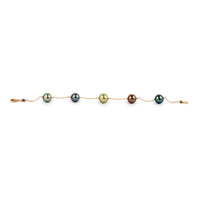 Vibrant Bouquet Tahitian Pearl Tin Cup Bracelet on 14k Rose Gold