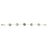 Golden Baroque Tin-Cup Tahitian Pearl Bracelet on Gold Filled