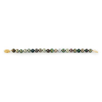 Multicolorful Peacock 8-8.9mm Tahitian Pearl Bracelet