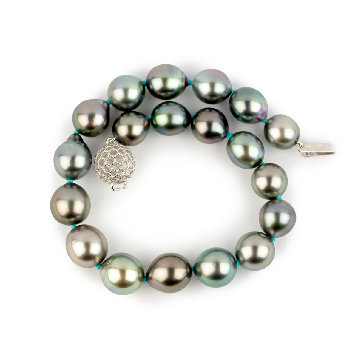 Cool Lavender Blue 8.2-10mm Tahitian Pearl Bracelet
