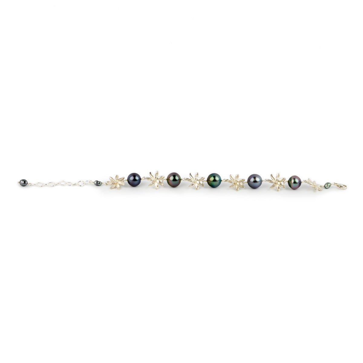 Blue Reverie Tiaré Sterling Silver Tahitian Pearl Bracelet