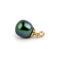Ocean Abyss 10.5mm Tahitian Pearl Filigree Pendant