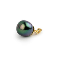 Ocean Abyss 10.5mm Tahitian Pearl Filigree Pendant