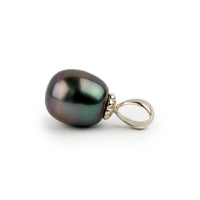 Northern Lights 10.3mm Tahitian Pearl Pendant on 14K White Gold