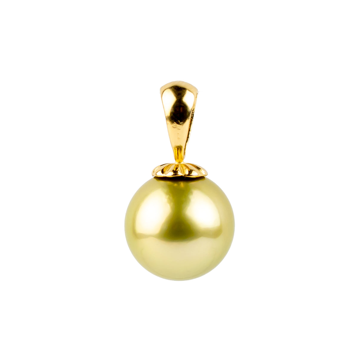 Golden Hour 10.7mm Tahitian Pearl Pendant on 14K Yellow Gold