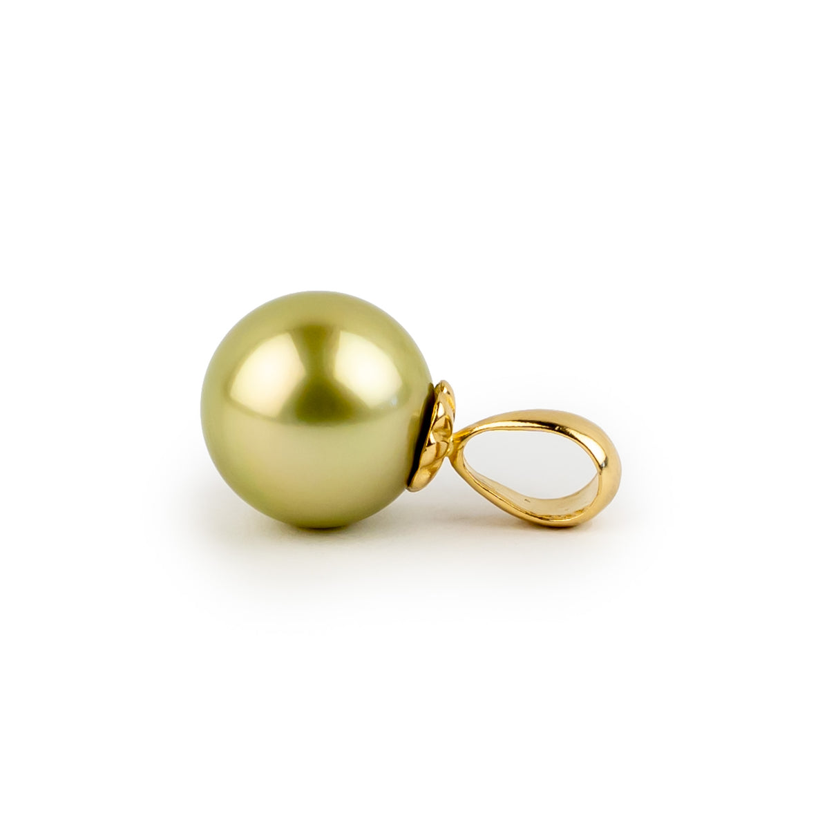 Golden Hour 10.7mm Tahitian Pearl Pendant on 14K Yellow Gold
